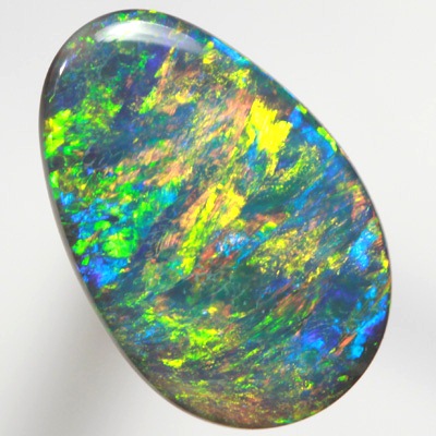 SOLID BLACK OPAL Burning golden fire, very bright! SEE VIDEO